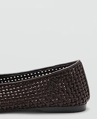 Mango Women's Braided Ballet Flats