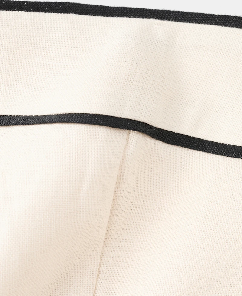 Mango Women's Strapless Linen Jumpsuit