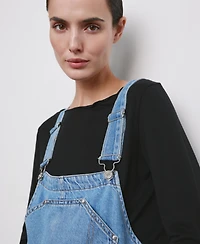 Mango Women's Maternity Denim Dungarees