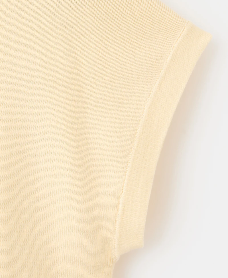 Mango Women's Short-Sleeved Knitted Cotton Sweater