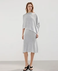 Mango Women's Asymmetrical Knitted Cape
