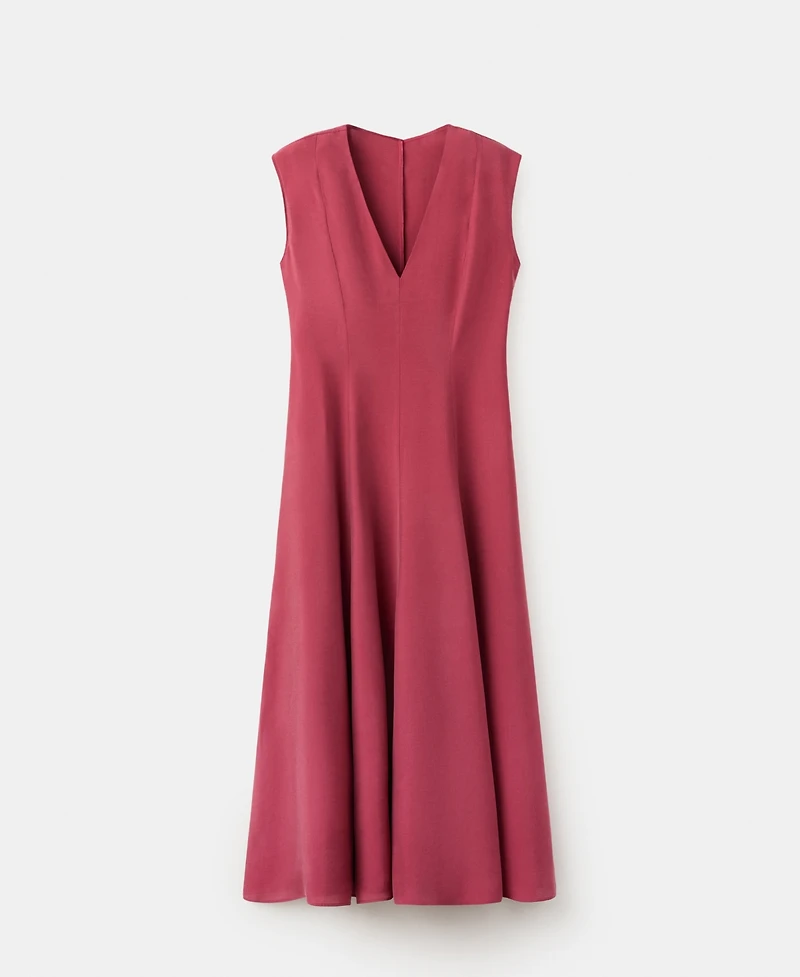 Mango Women's V-Neck Midi Dress