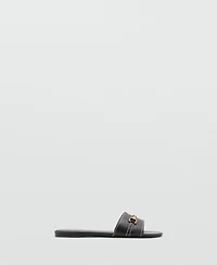 Mango Women's Metallic Detail Strappy Sandals