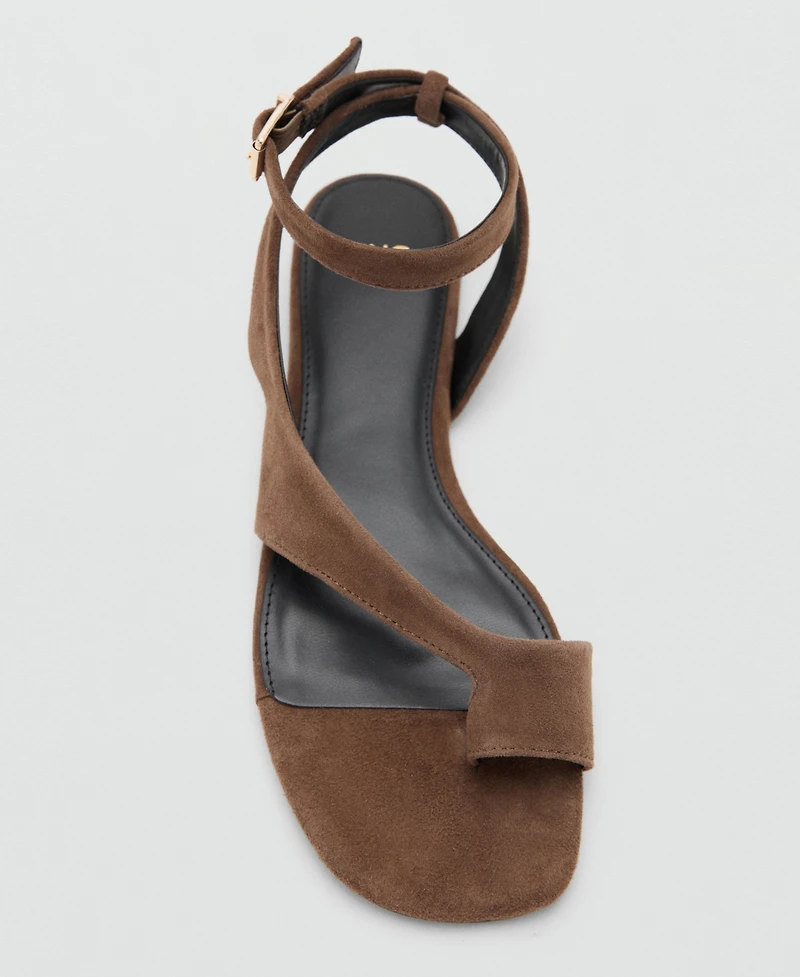 Mango Women's Leather Straps Sandals