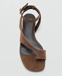 Mango Women's Leather Straps Sandals
