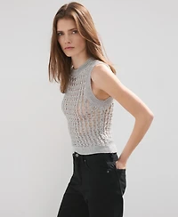 Mango Women's Openwork Knit Top