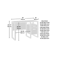 Sauder Rock Glen Desk, Blade Walnut finish