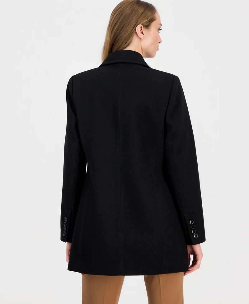 Anne Klein Petite Double-Breasted Peacoat