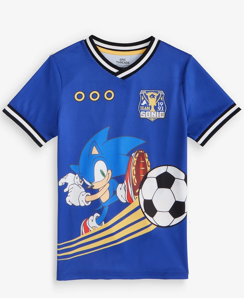 Epic Threads Boys' Xs-xl Sonic Soccer Kick Short-Sleeve T-Shirt, Macy's Exclusive