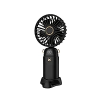 GabbaGoods Handheld Fan with Lcd Battery Display, Desktop Stand, Phone Holder, and 3 Speeds