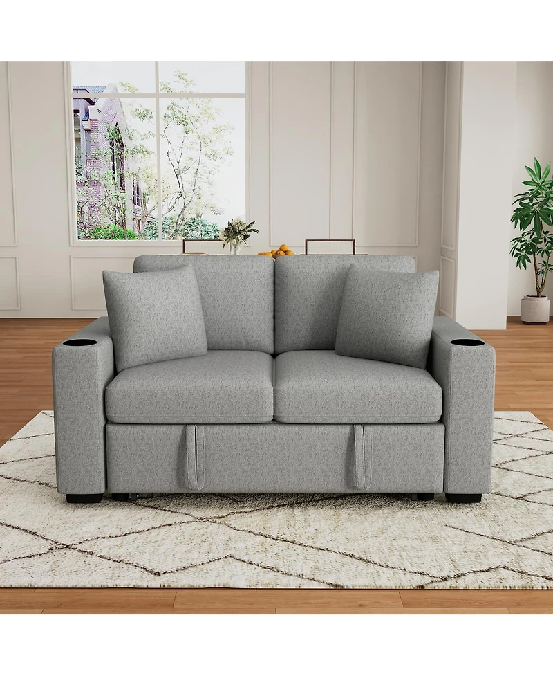 Streamdale Furniture Modern Loveseat Pull-out Sofa Bed 2-Seater Couch for Living Room