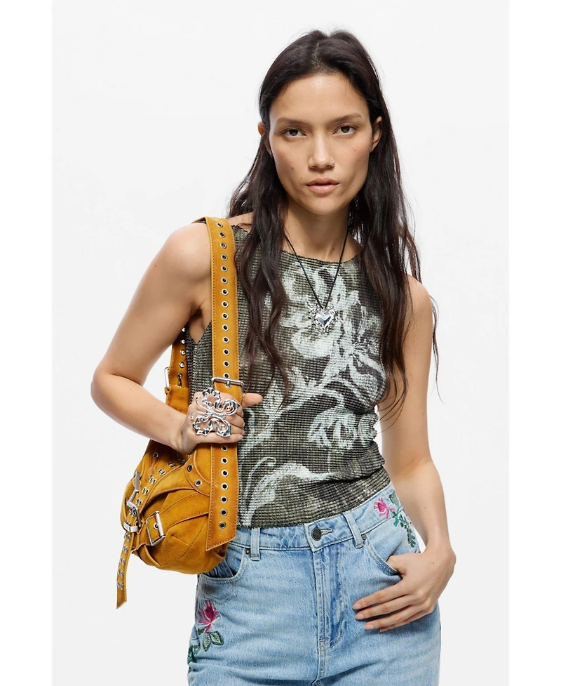 Desigual Women's Straight floral jeans