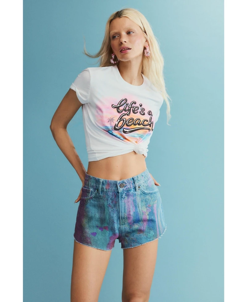 Desigual Women's Printed denim shorts