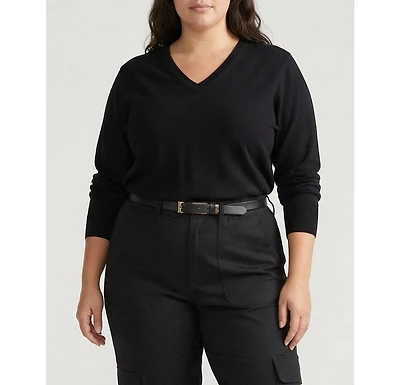Universal Standard Plus Size Savvy Fine Knit V Sweater