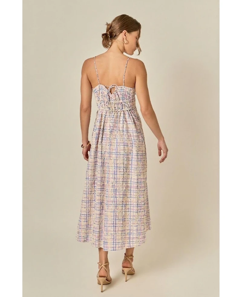 English Factory Women's Embroidered Strapless Maxi Dress