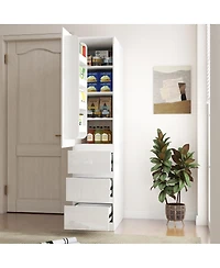 Streamdale Furniture Pantry Storage Cabinet with Doors, Shelves and Drawers