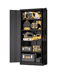 Streamdale Furniture 71"H Metal Garage Storage Cabinet with 4 Shelves and Lock