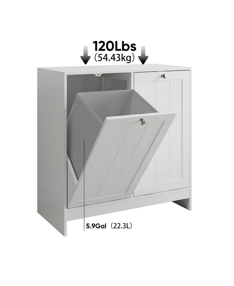 Streamdale Furniture Tilted Laundry Hamper with Removable Basket