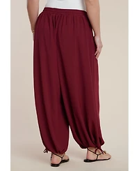 Eloquii Women's Drawstring Balloon Pant