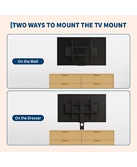 gaomon Tv Stand with Mount for TVs 32-85", Modern Entertainment Center with 6 Drawers and Adjustable Bracket