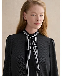 Hobbs London Women's Valerie Tie-Neck Blouse