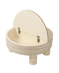 Streamdale Furniture Round Coffee Table with flip top and hidden storage compartment