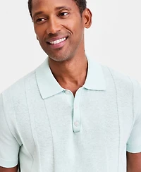 Club Room Men's Short-Sleeve Linen and Cotton Engineer Sweater, Macy's Exclusive