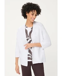 Olsen Women's Rib Knit Open Front Cardigan