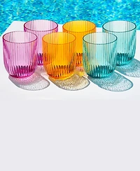 Abode Homewares Mesa Acrylic Stemless Wine Glasses, Set of 6
