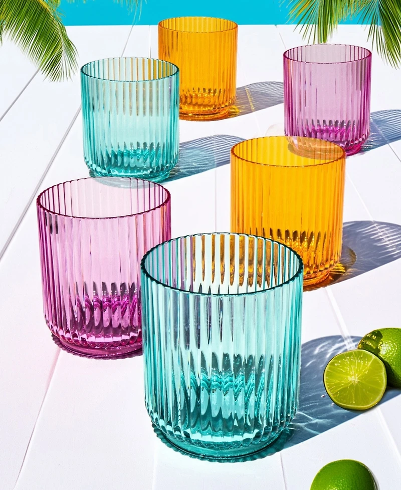 Abode Homewares Mesa Acrylic Drinking Glasses, Set of 6