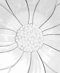 Abode Homewares Figural Flower Acrylic Salad Plates, Set of 6