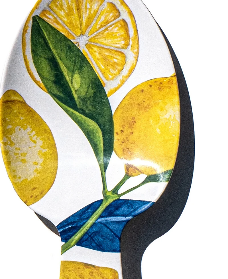 Abode Homewares Lemon Orchard Melamine Serving Utensils, Set of 2