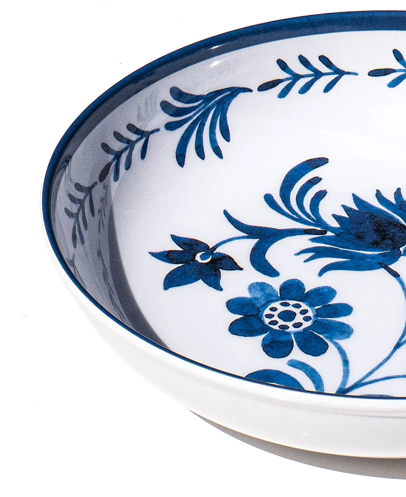 Abode Homewares Medallion Flower NewWave Melamine Low Bowls, Set of 6