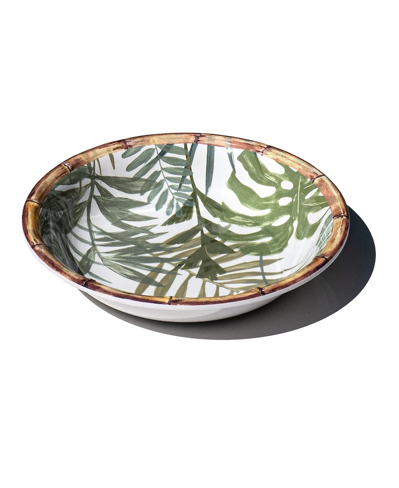 Abode Homewares Rainforest Palm NewWave Melamine Low Bowls, Set of 6