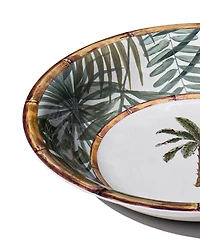 Abode Homewares Rainforest Palm 13.8" Melamine Serving Bowl