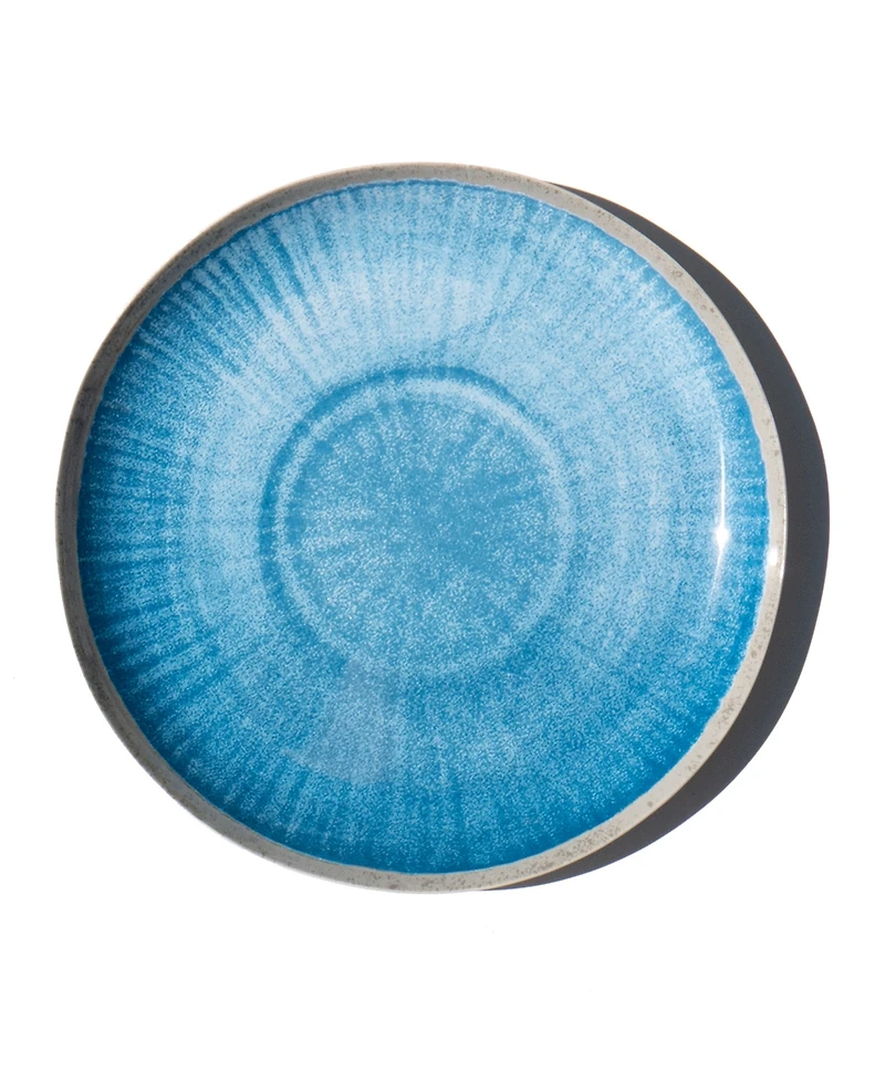Abode Homewares Coastal Reactive NewWave Melamine Salad Plates, Set of 6