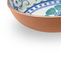 Abode Homewares Rio Turquoise Floral Melamine Oval Serve Bowl