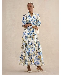 Hobbs London Women's Shanice Belted Maxi Shirt Dress