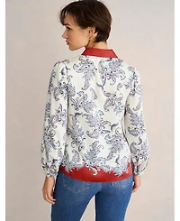 Hobbs London Women's Dannie Cinched-Waist Collard Shirt