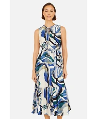 Yumi Women's Swirl Print Midi Dress