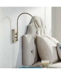 360 Lighting Lido 18" High Wall Reading Lamp with Plug-In Cord and Gooseneck Arm