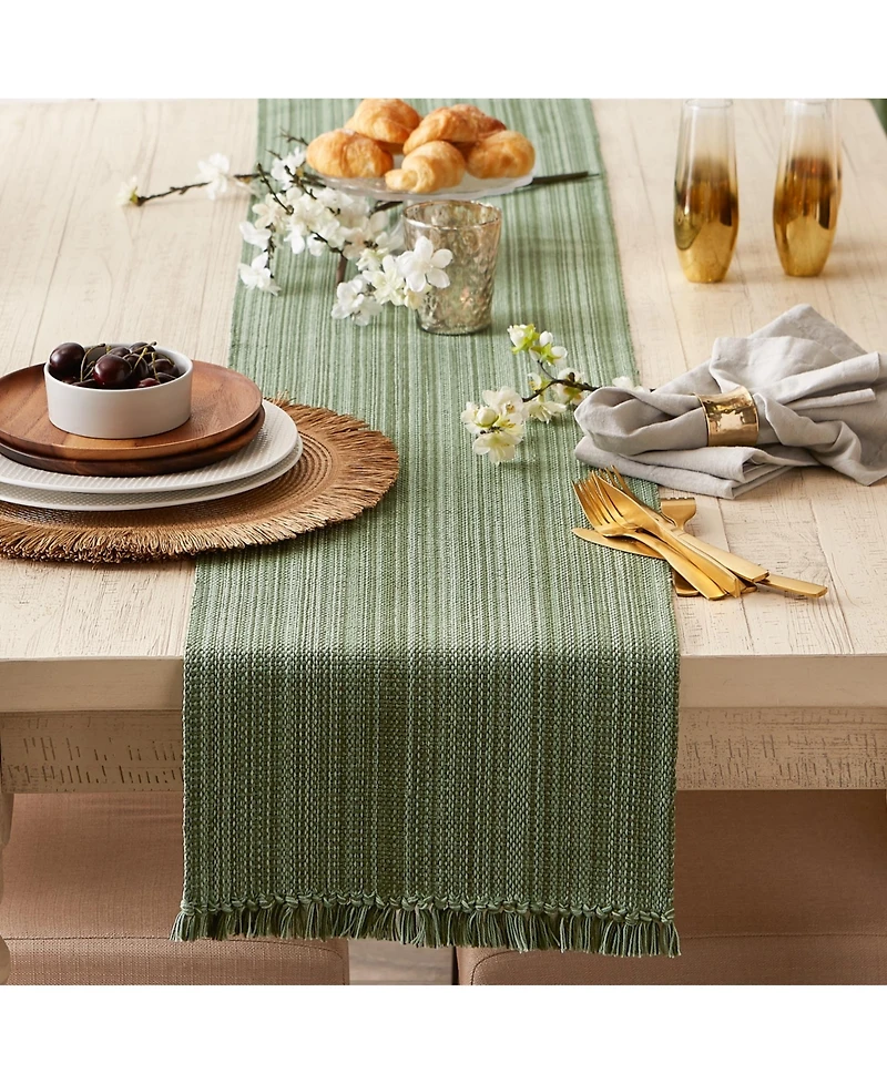 Design Imports Variegated Fringe Table Runner