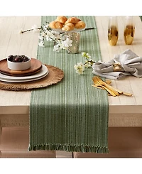 Design Imports Variegated Fringe Table Runner