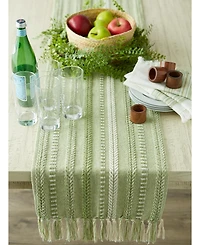 Design Imports Braided Stripe Textured Table Runner