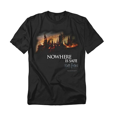 Harry Potter Big & Tall Burning Hogwarts T Shirt