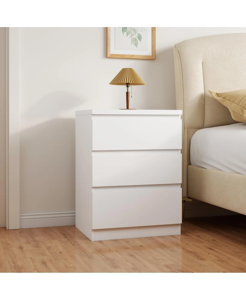 Streamdale Furniture 19.7 3-Drawer Nightstand/Side Table