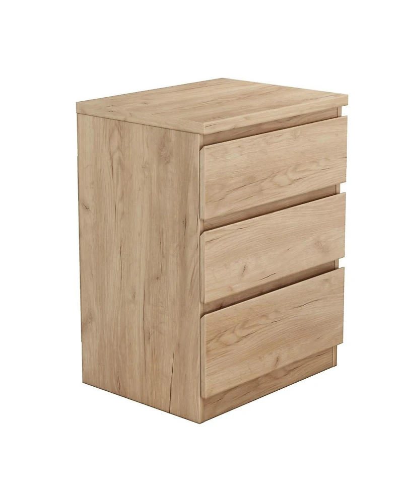 Streamdale Furniture 3-Drawer Handle-Free Nightstand/Side Table