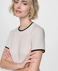 Dkny Women's Crewneck Short-Sleeve Top
