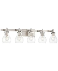 Possini Euro Design Possini Euro Danvers 35 1/4"Wide Brushed Nickel 5-Light Bath Light
