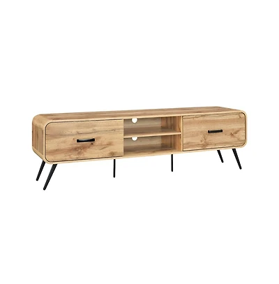 New Classic Furniture Rowan Wood Low Profile Tv Console
